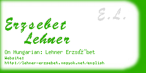 erzsebet lehner business card